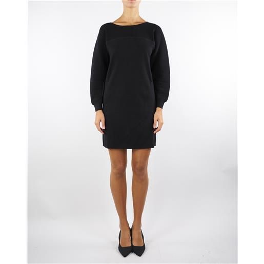 NENETTE abito nero in maglia terry