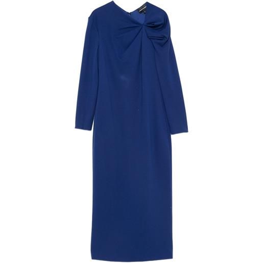 Emporio Armani abito con dettaglio a nodo - blu
