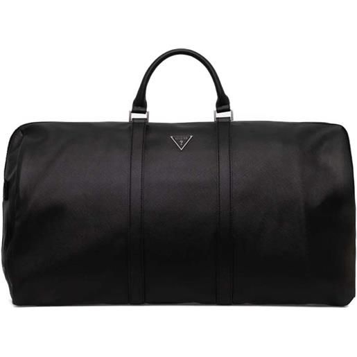 GUESS USA borsone con placca logo - nero