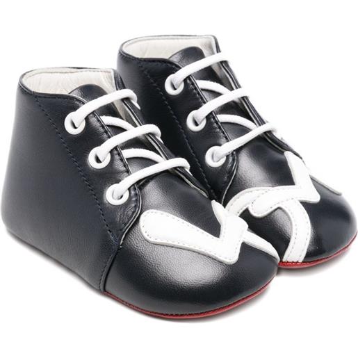 Christian Louboutin Kids stringate in pelle - blu