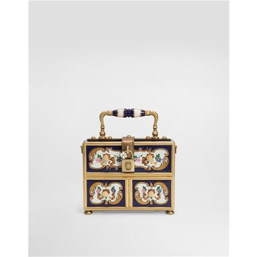 Dolce & Gabbana borsa a mano dolce box in legno dipinto