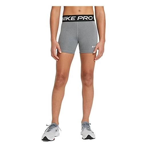 Nike girl's pantaloni sportivi g np df 3in short, carbon heather/white, da1033-091, s