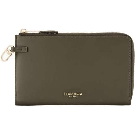 Giorgio Armani portafoglio con zip - verde