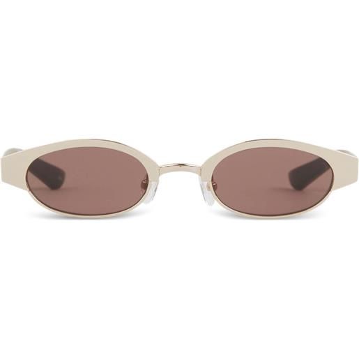 Alexander McQueen occhiali da sole ovali ellipse - oro