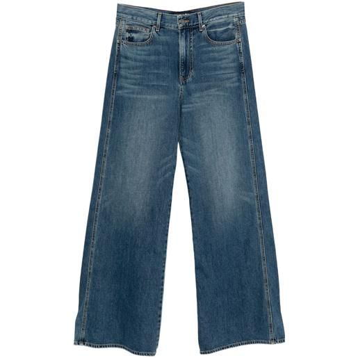 Veronica Beard jeans kasey a gamba ampia - blu