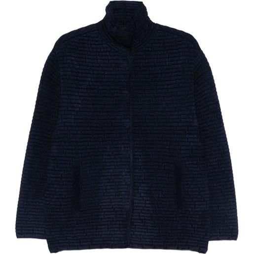 Emporio Armani giacca con lavorazione in rilievo - blu