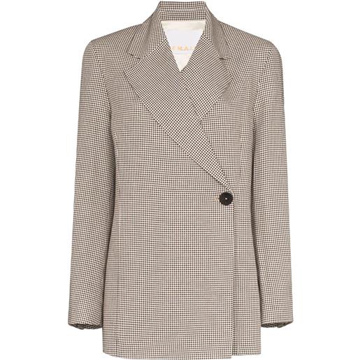 REMAIN blazer doppiopetto a quadri vivi - marrone