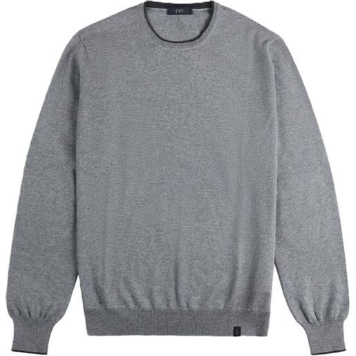 Fay maglione con applicazione - grigio