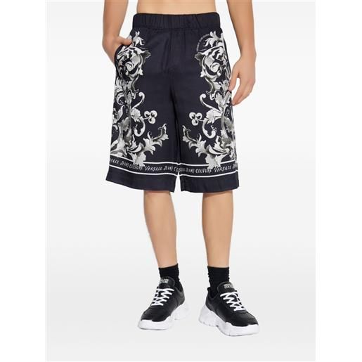 Versace Jeans Couture shorts a fiori - nero