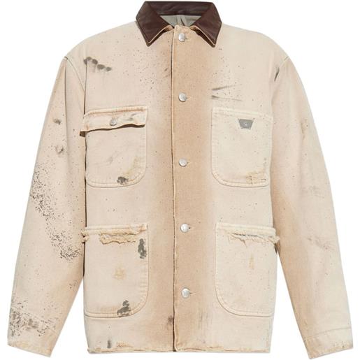 MISBHV giacca marfa con strappi - toni neutri