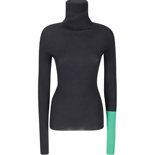 Yohji Yamamoto maglione con design color-block - nero