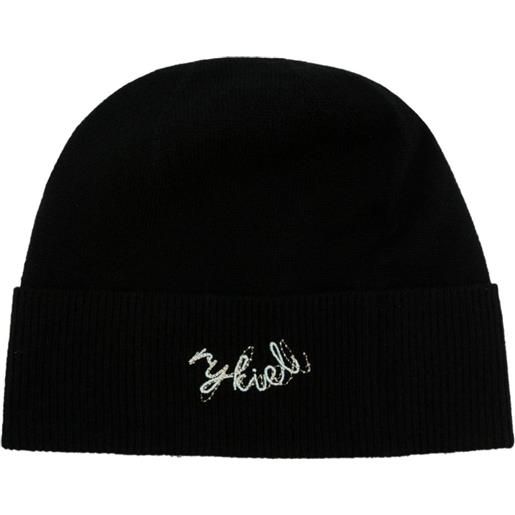 Sonia Rykiel berretto con ricamo - nero