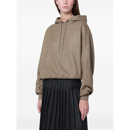 Loro Piana felpa con cappuccio - marrone