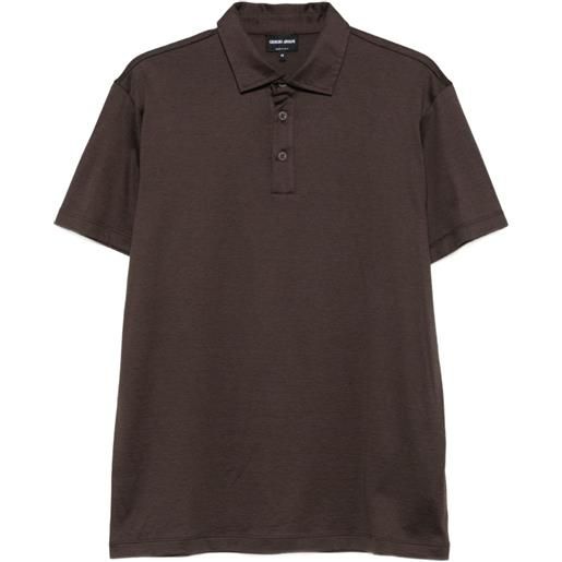 Giorgio Armani polo con bottoni - marrone