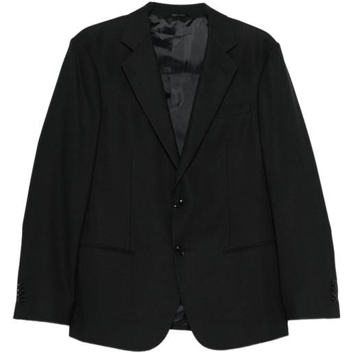 Giorgio Armani blazer monopetto in lana - nero
