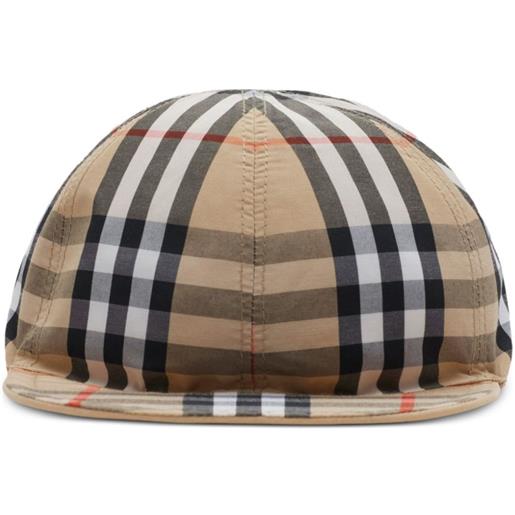 Burberry Kids cappello da baseball a quadri - toni neutri