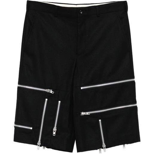 Comme des Garçons Homme Plus shorts con zip - nero