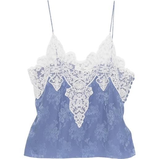 Chloé top con dettaglio in pizzo - viola