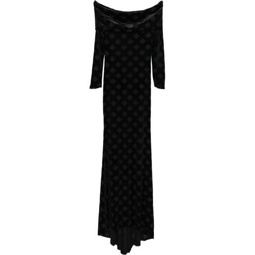 ALESSANDRO LEGORA abito da sera con scollo a barca - nero