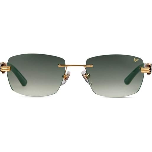 Vintage Frames Company occhiali da sole bal harbor con montatura a giorno - verde