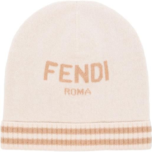 Fendi Kids berretto con logo - toni neutri