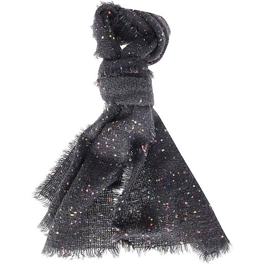 Faliero Sarti sciarpa francesca con frange - grigio