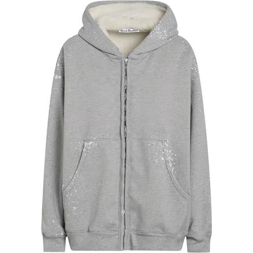 Acne Studios felpa con cappuccio e zip - grigio