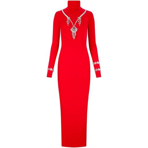 DES PHEMMES abito lungo con schiena scoperta - rosso