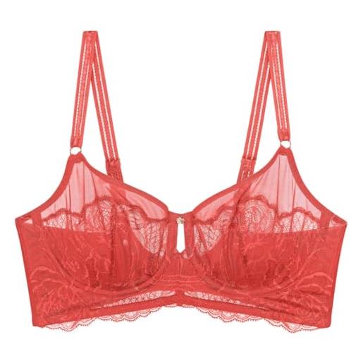 Triumph donna wild peony florale w01, bikini top, deep blush, 2c