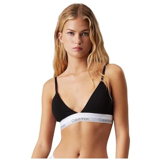 Calvin Klein donna reggiseno a bralette triangle imbottitura estraibile, bianco (white), s