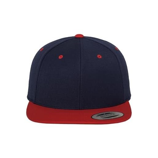 Flexfit yupoong Flexfit unisex kappe classic snapback 2-tone, zweifarbige blanko cap mit geradem schirm, one size einheitsgröße für männer und frauen, farbe cha/blk