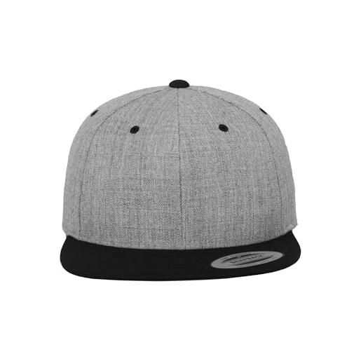 Flexfit yupoong Flexfit unisex kappe classic snapback 2-tone, zweifarbige blanko cap mit geradem schirm, one size einheitsgröße für männer und frauen, farbe h. Grey/maroon