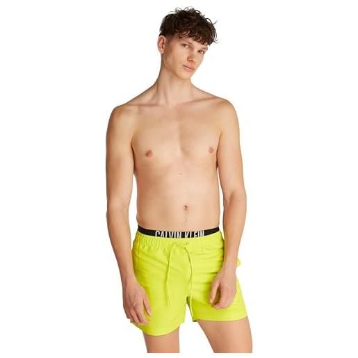 Calvin Klein uomo pantaloncino da bagno medium double con coulisse, giallo (lemonade yellow), l