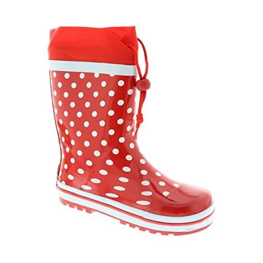 Playshoes stivali di gomma unisex - bambini e ragazzi, rosso (punti rossi), 34/35 eu