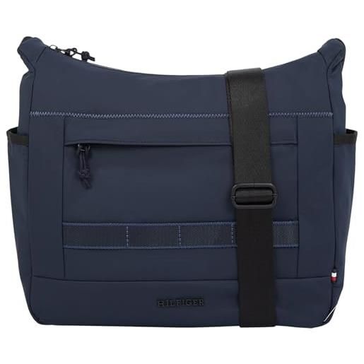 Tommy Hilfiger uomo borsa a tracolla colour messenger grande, blu (space blue), taglia unica