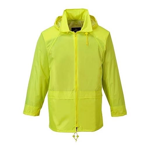 Portwest s440 giacca impermeabile classica leggera da uomo giallo, xxl