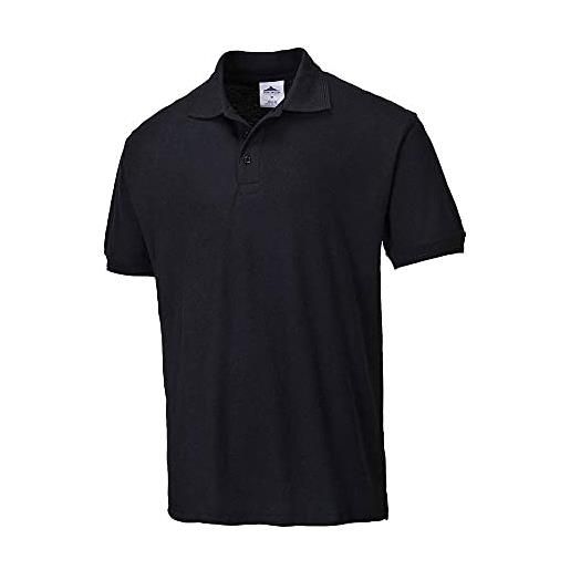Portwest b210bkrm polo napoli a maniche corte, nero, m