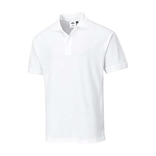 Portwest b210whrl polo napoli a maniche corte, bianco, l