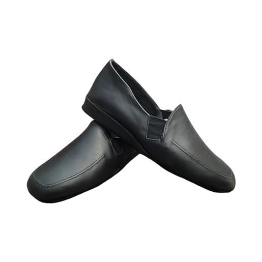 Pantofole Da Uomo In Pelle Di Pecora E Lana – Comode Scarpe Da Casa In Pelle Alte Fino Alla Caviglia, Calde E Morbide, Regalo Fatto A Mano Per Lui, Taglie 40-47, Scarpe - Foto 8