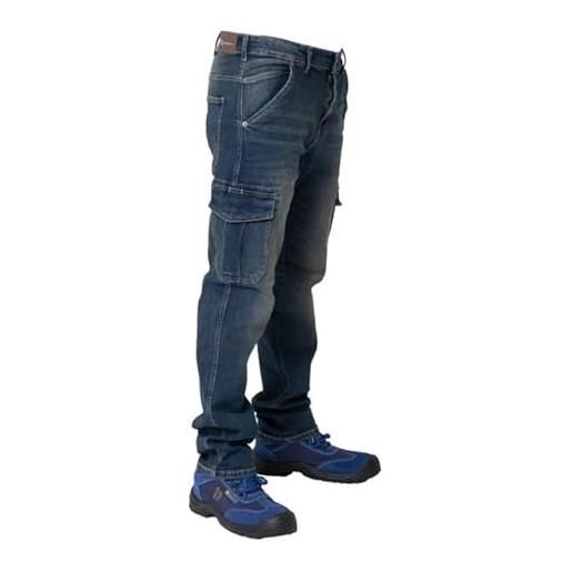 SEA BARRIER Jeans Uomo Gamba Dritta – Modello Art Darcy, Tessuto Elastico TASCONI, Leggero E Comodo, Lungo, Colore Classico