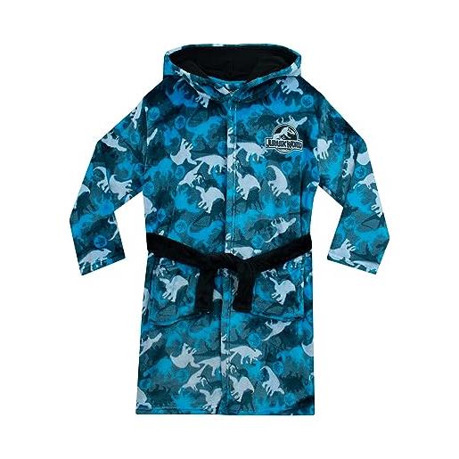Jurassic World vestaglietta dinosauro vestaglia bambino |dino vestaglia da ragazzo | blu 5-6 anni