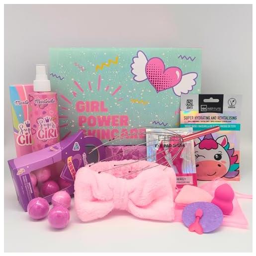Cool&Cute set skincare 'girl power' per bambini - kit per la cura del viso e del corpo con 17 accessori + confezione regalo