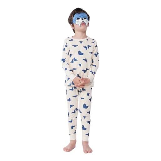 Petit Bateau a0cq6, pigiami e maschere bambino, ecrù/multicolore, 3 anni