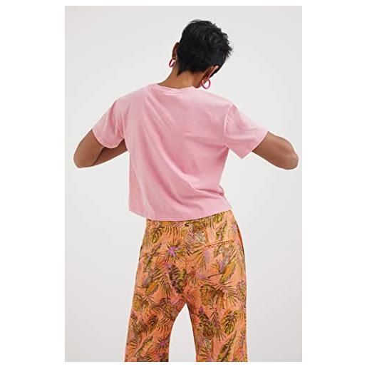 Desigual ts_face t-shirt, red, l da donna