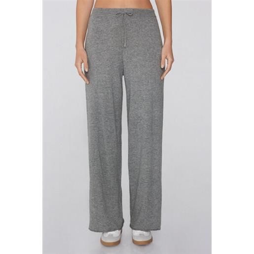 Tezenis pantaloni lunghi pesanti a palazzo con lana donna grigio