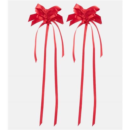 Simone Rocha orecchini rosette bow in raso