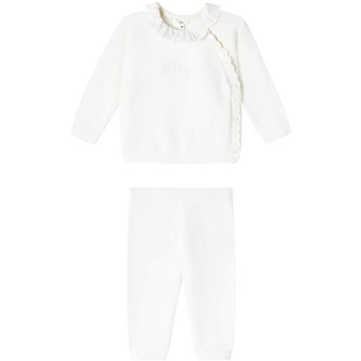 Chloe Kids chloã© kids baby - pullover e pantaloni in cotone e cashmere