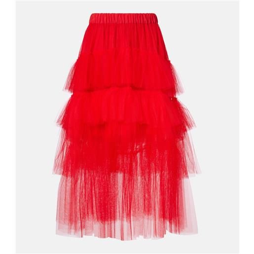 Simone Rocha gonna midi in tulle a balze