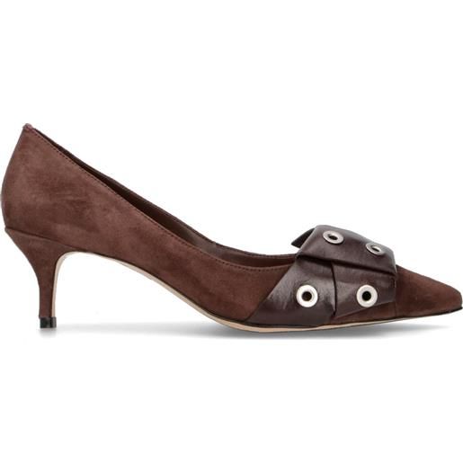 VICENZA décolleté donna marrone in suede