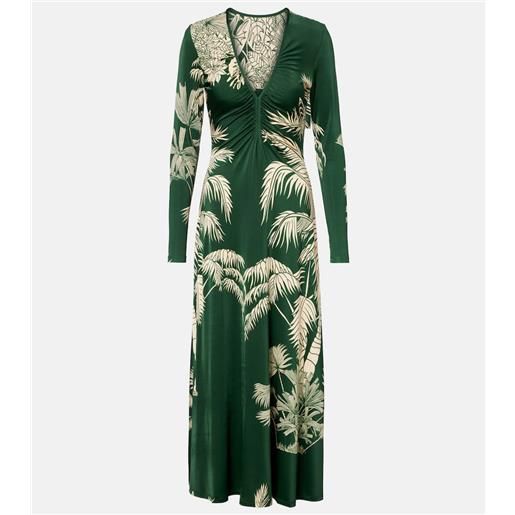 Johanna Ortiz abito midi in jersey con stampa